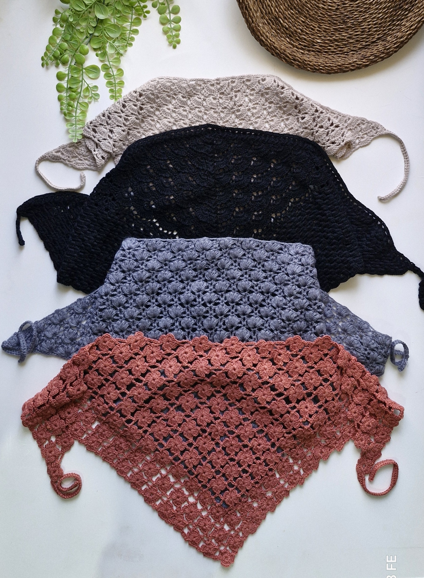 🧶 روسری اسکارف بافتنی دخترانه 🪅